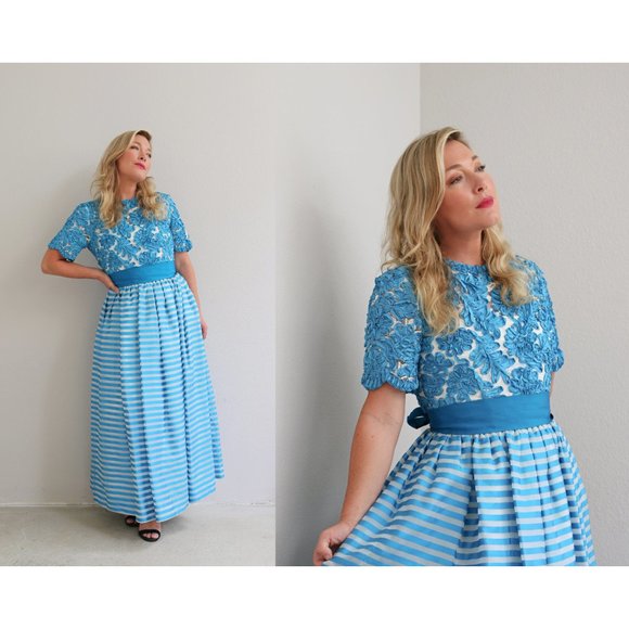 1970's Designer William Pearson for I. Magnin Whimsical Dress Women's XXS to XS